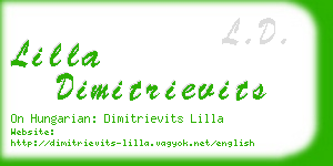 lilla dimitrievits business card